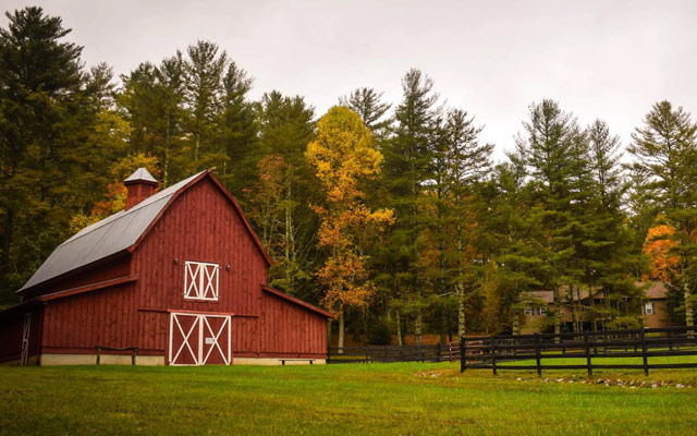 View of barn